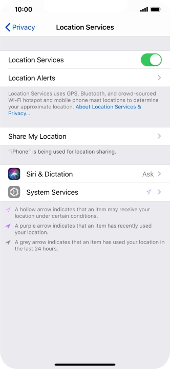 Press the required app.