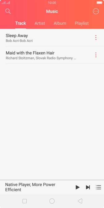 Press the required category and go to the required audio file.