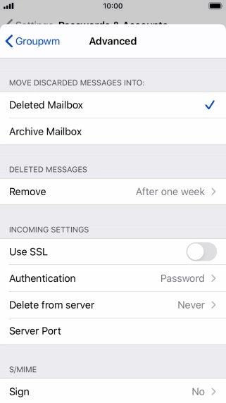 Press Authentication.
