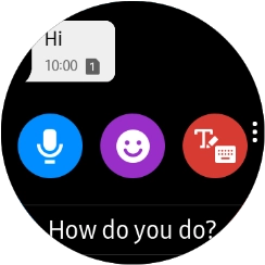 Press the write reply icon and key in the required text. Press the write reply icon and key in the required text.