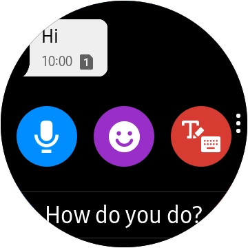 Press the write reply icon and key in the required text. Press the write reply icon and key in the required text.