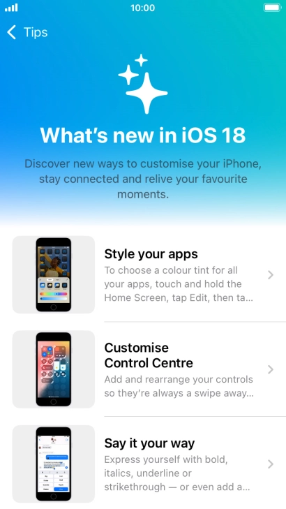 Press the Home key to return to the home screen.