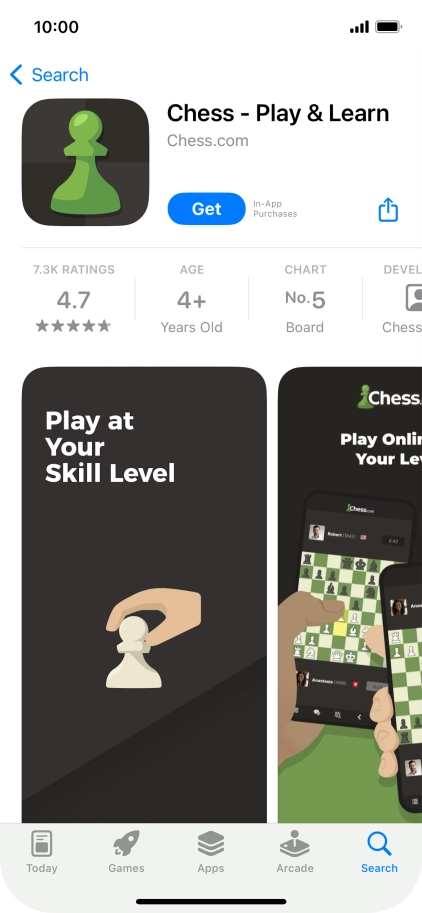 Press Get and follow the instructions on the screen to install the app.