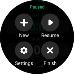 Press Finish to end an activity.