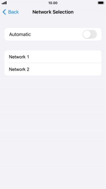 If you turn off the function, press the required network.