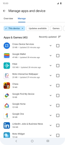 Press the required app.