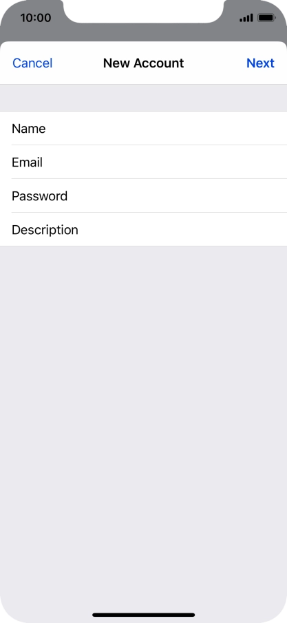 Press Description and key in the required name.