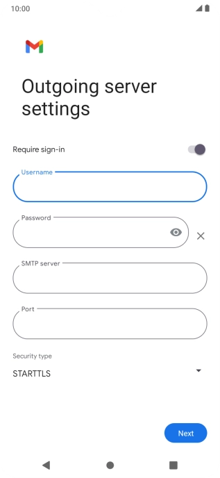 Press the field below 