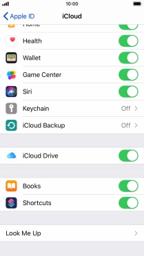 Press iCloud Backup.