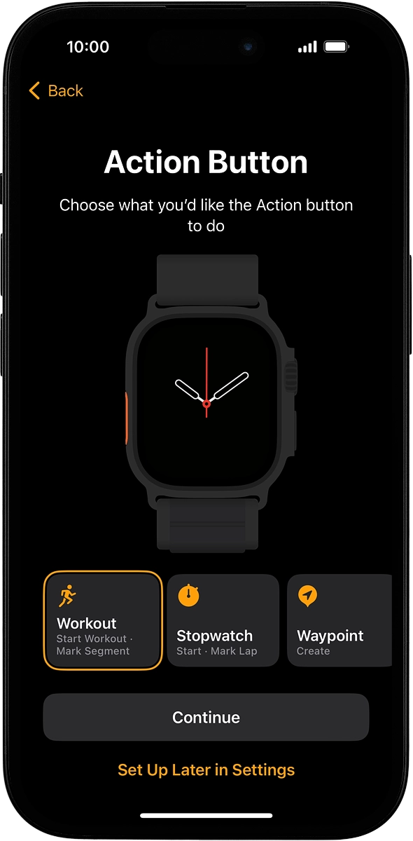 On your phone: Follow the instructions on the screen to select the required setting and press Continue.