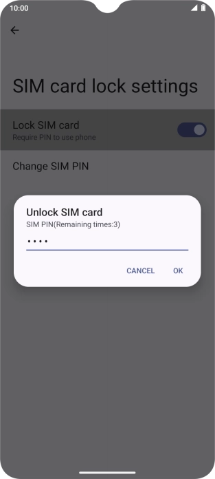 Key in your PIN and press OK.
