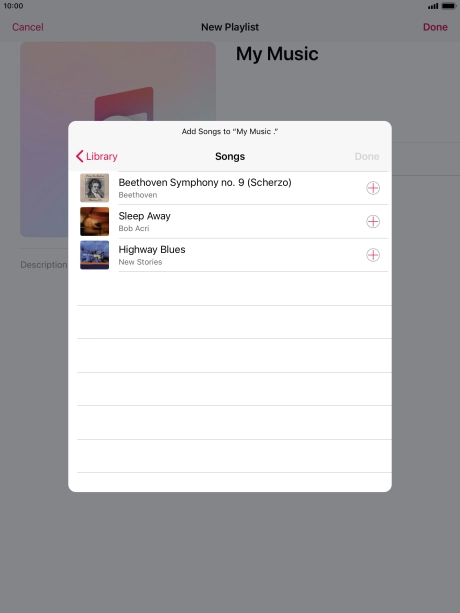 Go to the required category and press the required audio file.