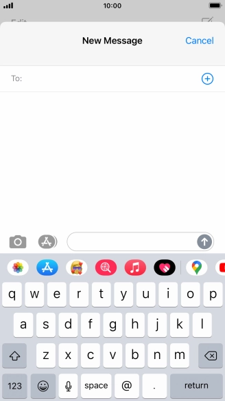 Press To: and key in the first letters of the recipient's name.