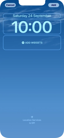 To customise the way the lock screen date is displayed, press the date widget and follow the instructions on the screen to select the required widget display mode.