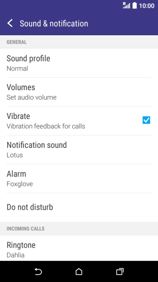 Press Sound profile.