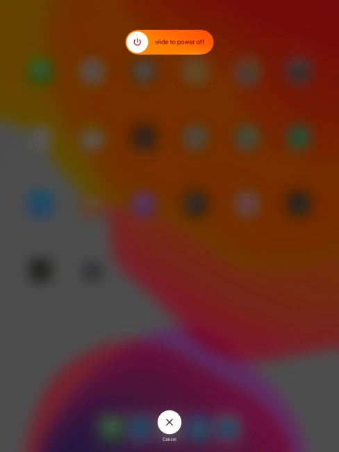 Press and drag the power off icon right.