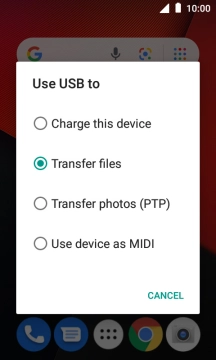 Press Transfer files.
