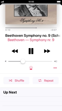 Press Shuffle to turn the function on or off.