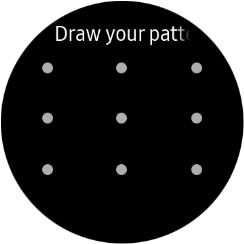 Slide your finger across the screen to connect at least four points and follow the instructions on the screen to create a pattern as lock code.