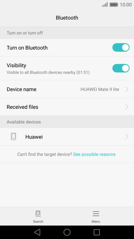 Press the indicator next to 
