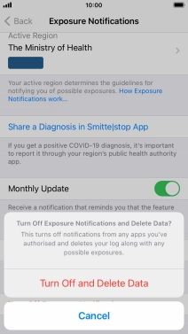 Press Turn off and Delete Data.