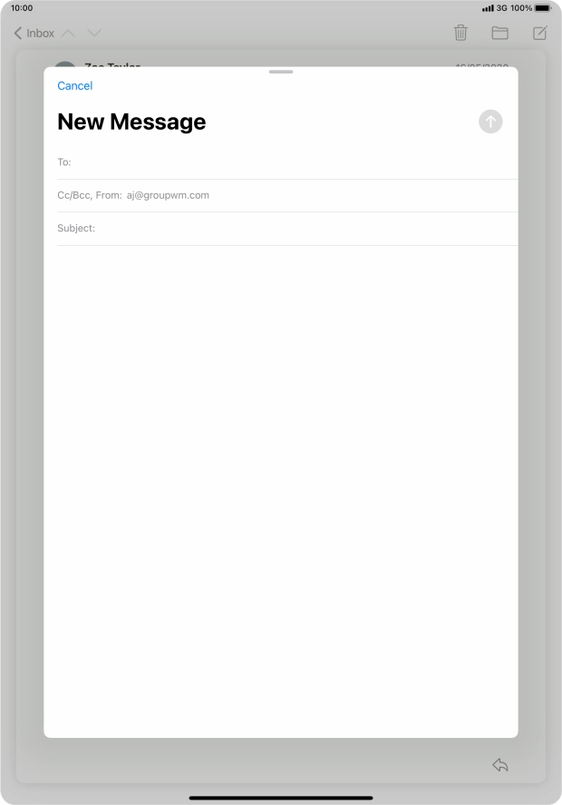 Press To: and key in the first letters of the recipient's name.