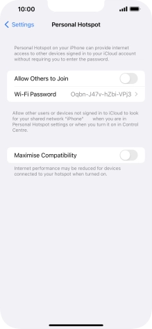 Press Wi-Fi Password and key in the required password.
