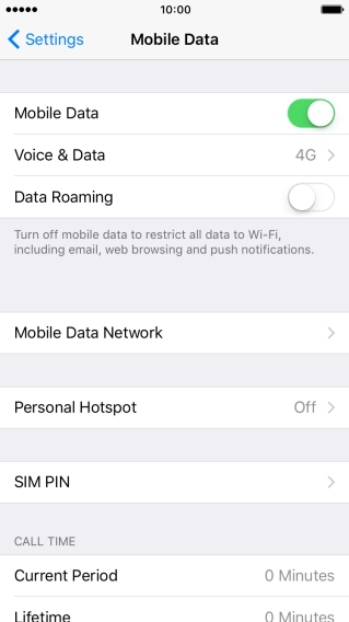 Press the indicator next to 