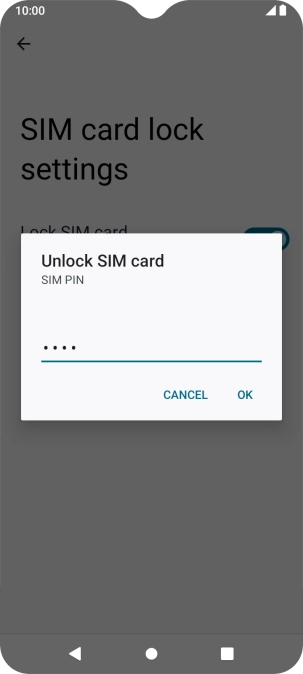 Key in your PIN and press OK.