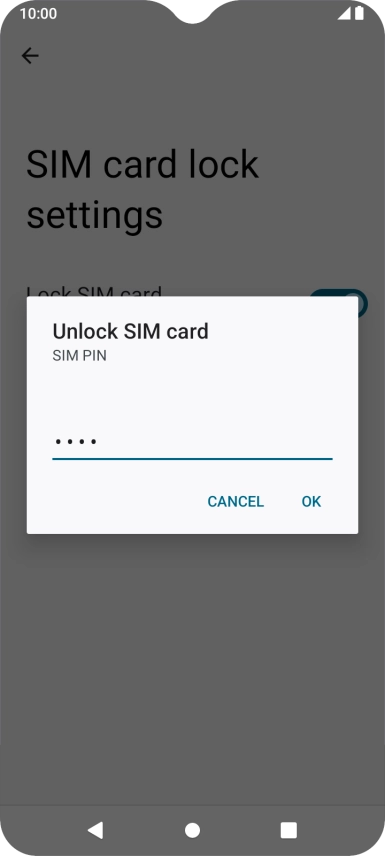 Key in your PIN and press OK.