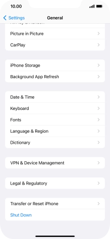 Press Transfer or Reset iPhone.