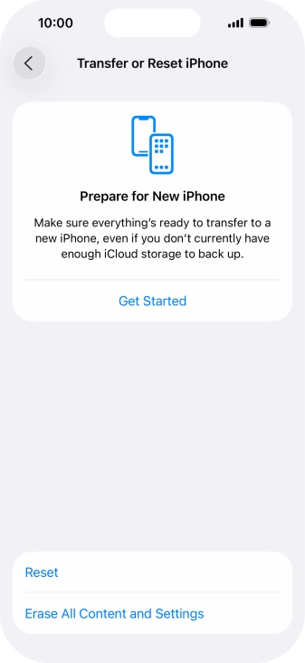 Press Reset. Press Reset.