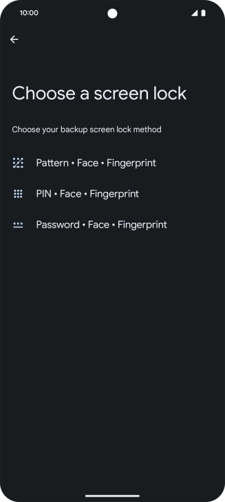 Press the required phone lock code and follow the instructions on the screen to create an additional phone lock code.