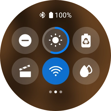 Press the low power mode icon. Press the low power mode icon.