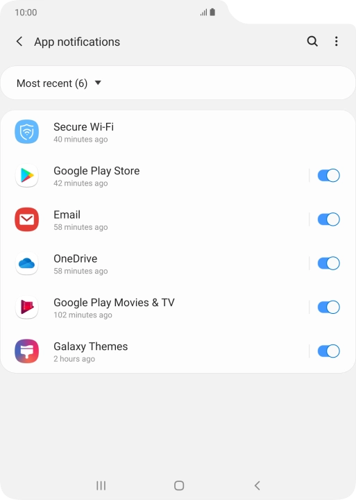 Press the drop down list.