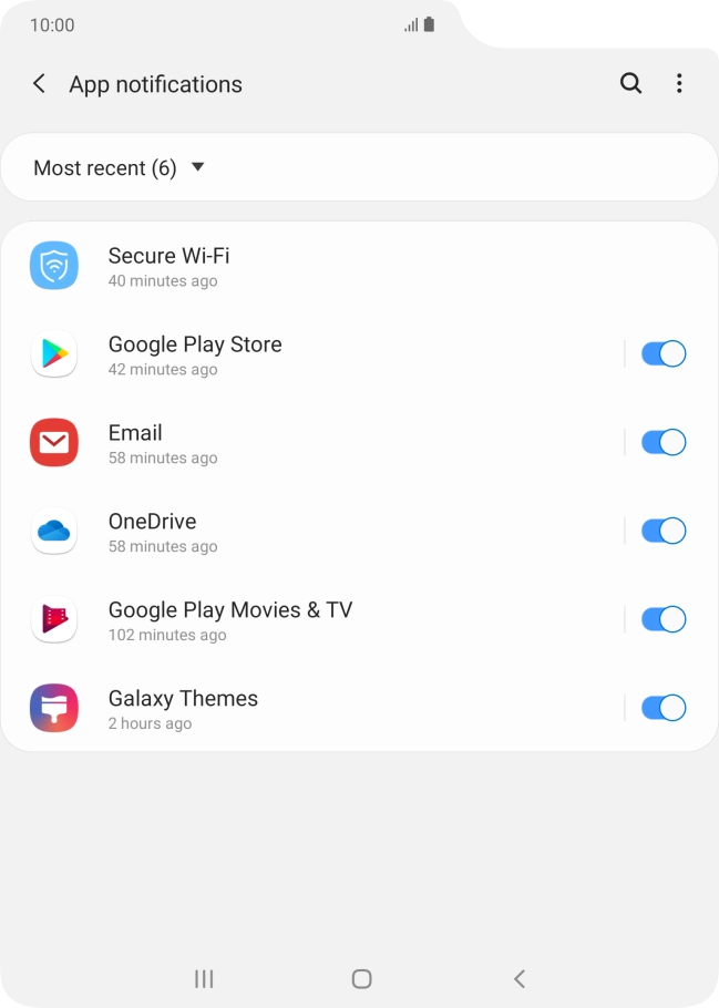 Press the drop down list.