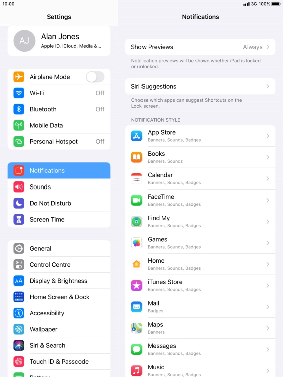 Press Show Previews.