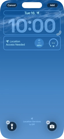 To customise the way the lock screen date is displayed, press the date widget and follow the instructions on the screen to select the required widget display mode.