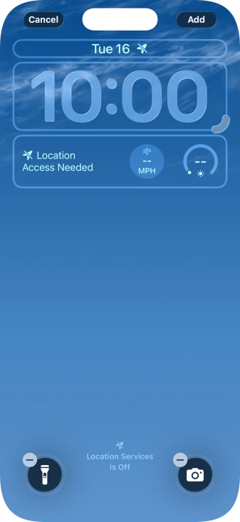 To customise the way the lock screen date is displayed, press the date widget and follow the instructions on the screen to select the required widget display mode.