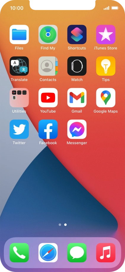 Press and hold the required app.
