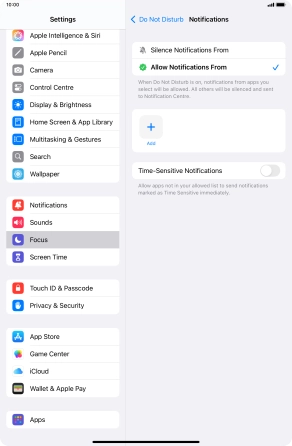 Press the indicator next to 