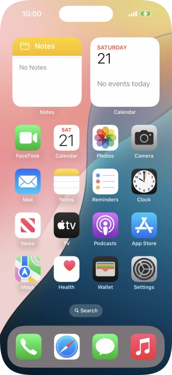 When the battery charging icon is displayed, the battery is charging.