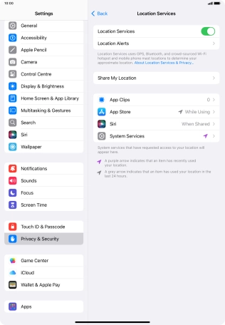 Press the required app. Press the required app.