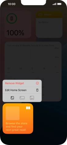 Press Remove Widget.