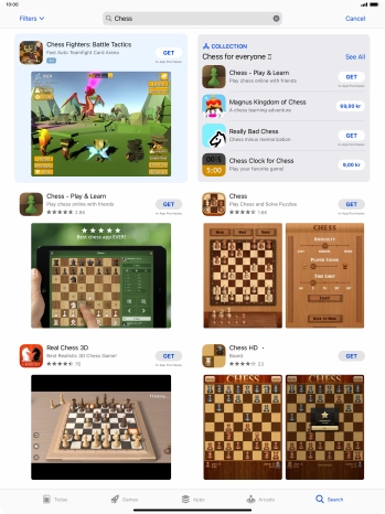 Press the required app.