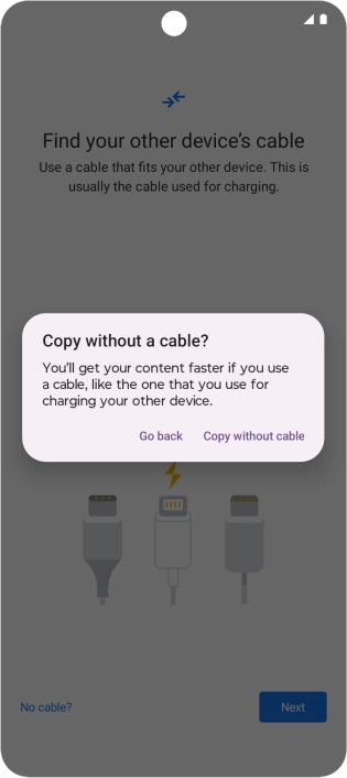 Press Copy without cable.