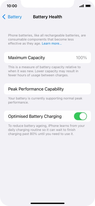Press the indicator next to 