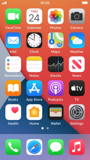 Press the message icon.