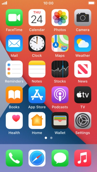 Press the message icon.