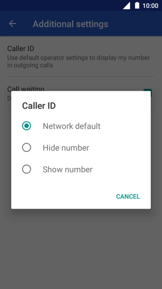 Press Show number to turn on caller identification.